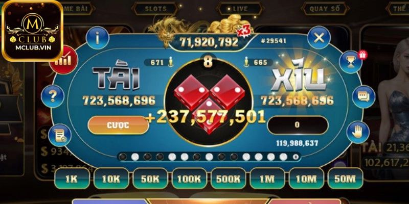 Các quy tắc cụ thể khi chơi Tài Xỉu MClub